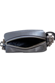 Coach - Silver Leather Turn Lock Camera Crossbody Bag - Current Boutique