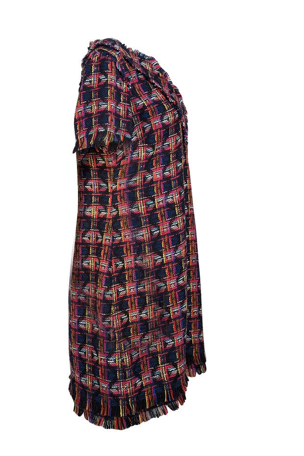 Trina Turk - Black & Multicolor Tweed Short Sleeve Dress Sz 12