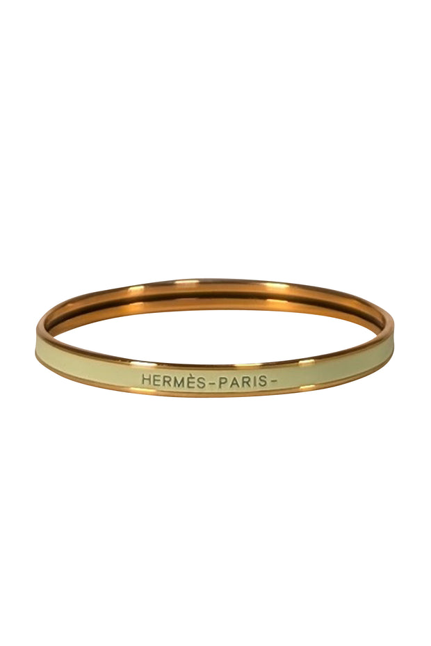 Hermes - Mint Green Thin Bangle Bracelet - Current Boutique