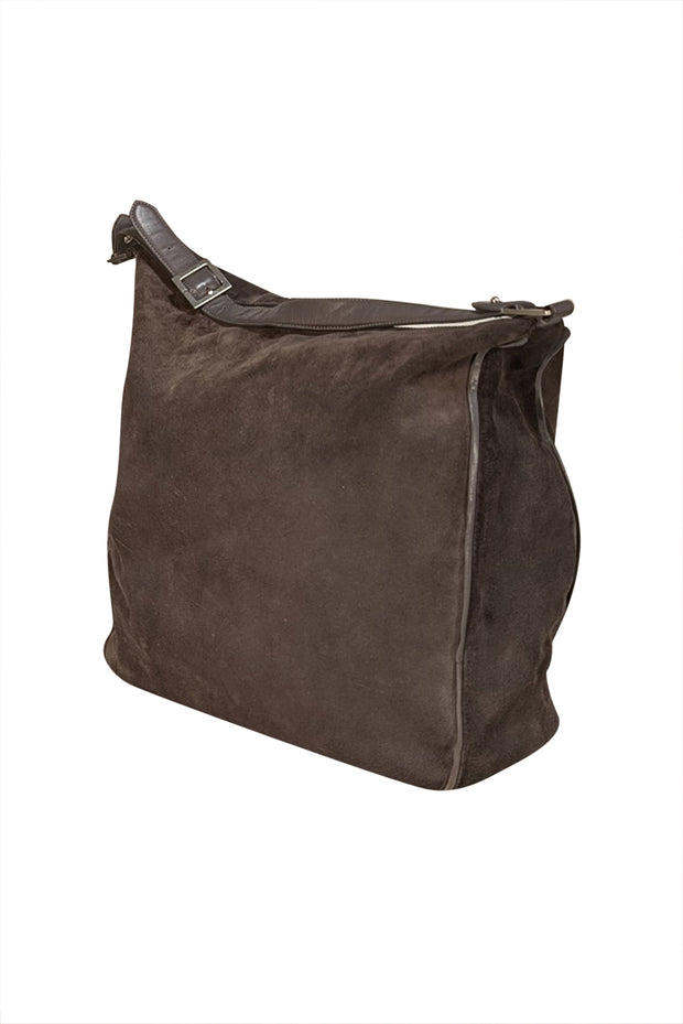 1 Atelier - Grey Suede Hobo Bag - Current Boutique