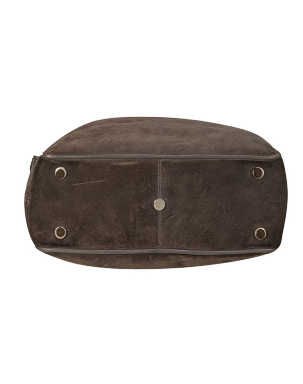 1 Atelier - Grey Suede Hobo Bag - Current Boutique