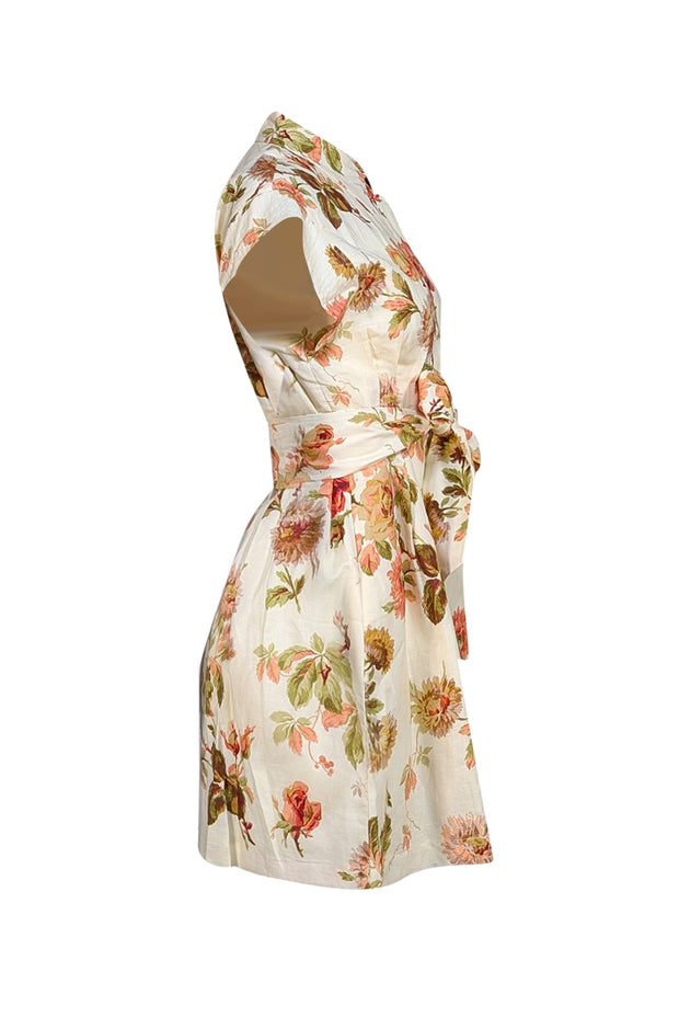 Tuckernuck - Butter Yellow Floral Short Sleeve Dress Sz S