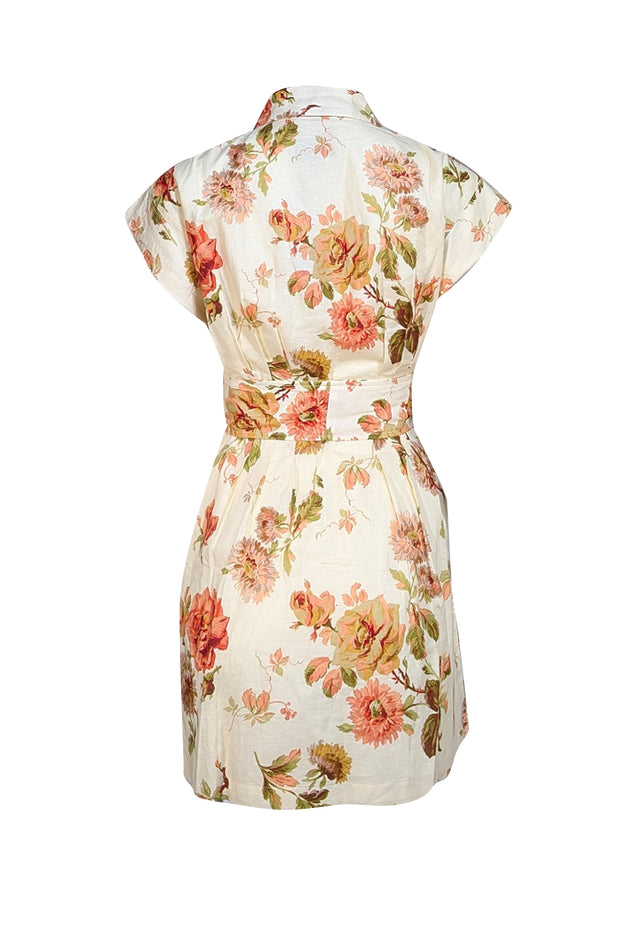 Tuckernuck - Butter Yellow Floral Short Sleeve Dress Sz S