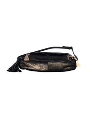 See by Chloe - Black & Gold Metallic Iridescent Baguette Shoulder Bag - Current Boutique