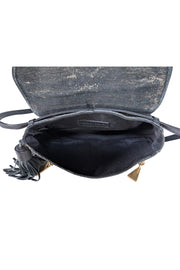 See by Chloe - Black & Gold Metallic Iridescent Baguette Shoulder Bag - Current Boutique