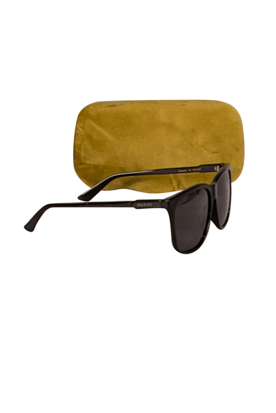 Gucci - Black Square Sunglasses - Current Boutique
