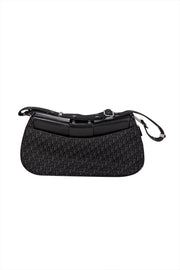 Christian Dior - Black Leather & Canvas Monogram Columbus Diorissimo Shoulder Bag - Current Boutique