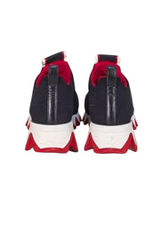 Christian Louboutin - Black w/Red Trim Slip On Sneakers Sz 7