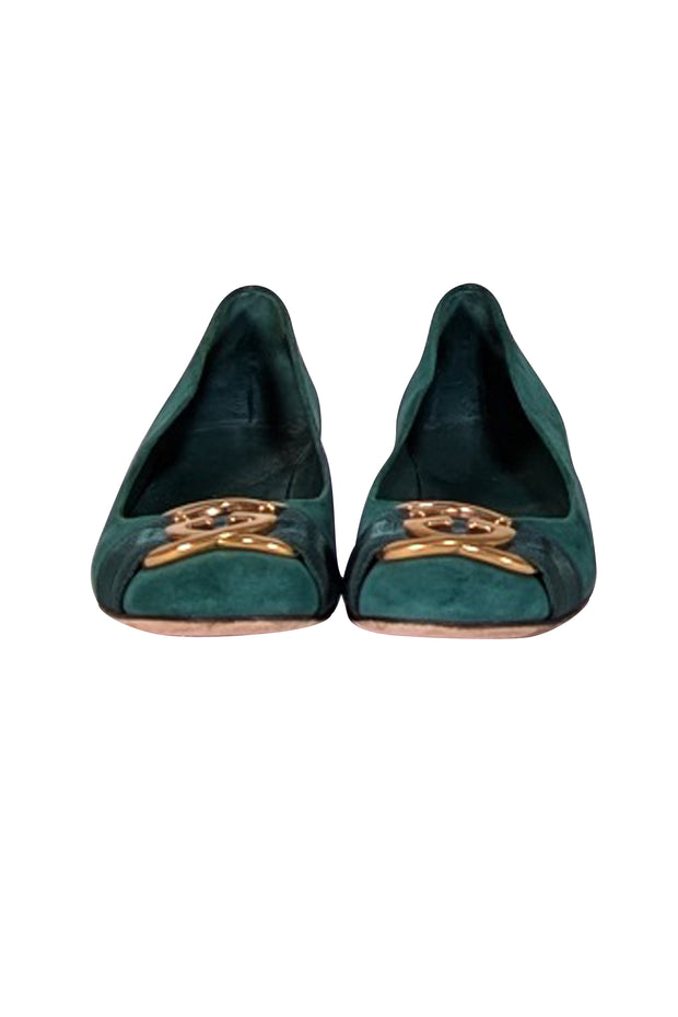 Gucci - Green Suede Ballet Flats Sz 6.5