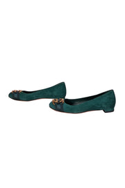 Gucci - Green Suede Ballet Flats Sz 6.5