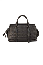 Bottega Veneta - Black Intrecciato Leather Handbag