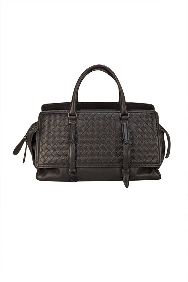 Bottega Veneta - Black Intrecciato Leather Handbag