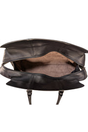 Bottega Veneta - Black Intrecciato Leather Handbag