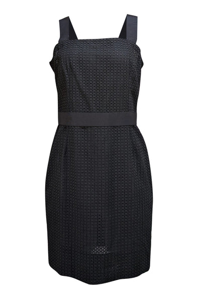 Dolce & Gabbana - Black Eyelet Lace Sleeveless Dress Sz 10 - Current Boutique
