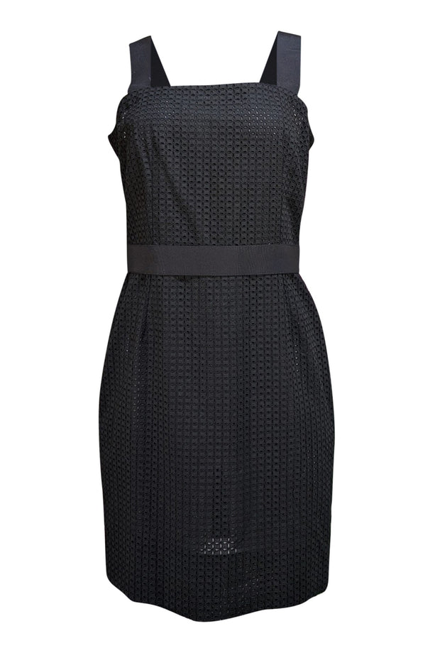 Dolce & Gabbana - Black Eyelet Lace Sleeveless Dress Sz 10 - Current Boutique