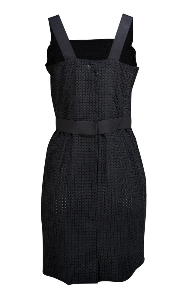 Dolce & Gabbana - Black Eyelet Lace Sleeveless Dress Sz 10 - Current Boutique