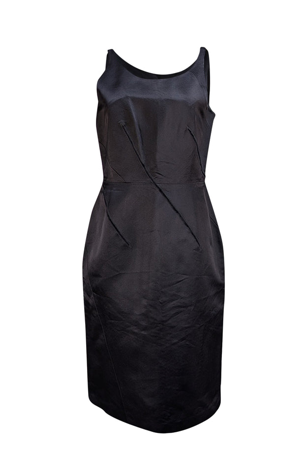 Nina Ricci - Black Silk Sleeveless Cocktail Dress Sz 10