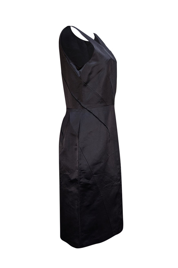 Nina Ricci - Black Silk Sleeveless Cocktail Dress Sz 10
