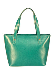 Lauren Ralph Lauren - Green Leather Zipper Tote Bag - Current Boutique