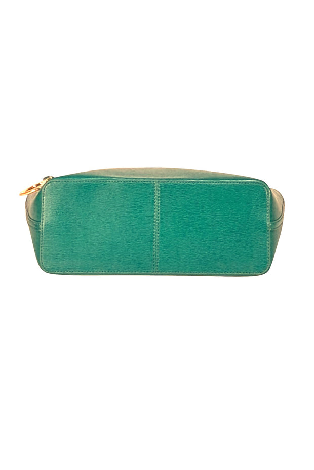 Lauren Ralph Lauren - Green Leather Zipper Tote Bag - Current Boutique