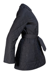 Burberry - Black Quilted Button Front Jacket Sz S