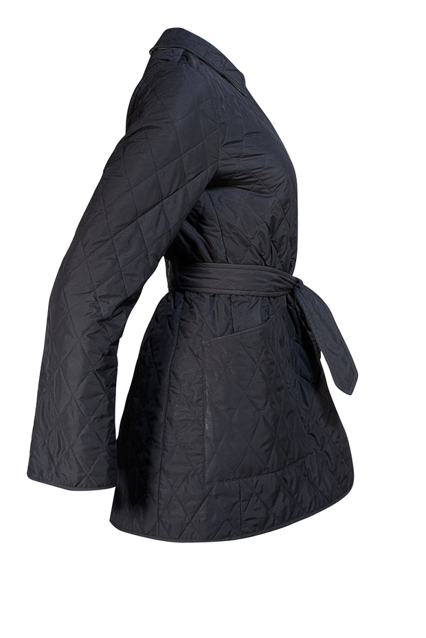 Burberry - Black Quilted Button Front Jacket Sz S