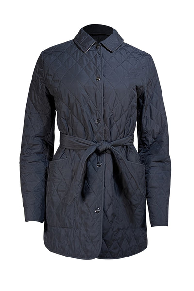 Burberry - Black Quilted Button Front Jacket Sz S