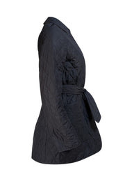 Burberry - Black Quilted Button Front Jacket Sz S