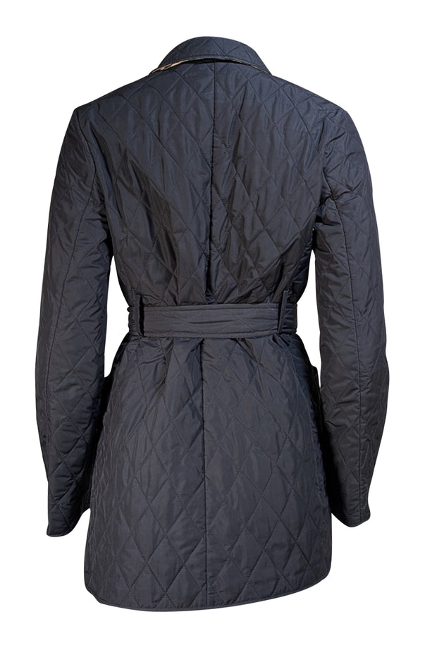 Burberry - Black Quilted Button Front Jacket Sz S