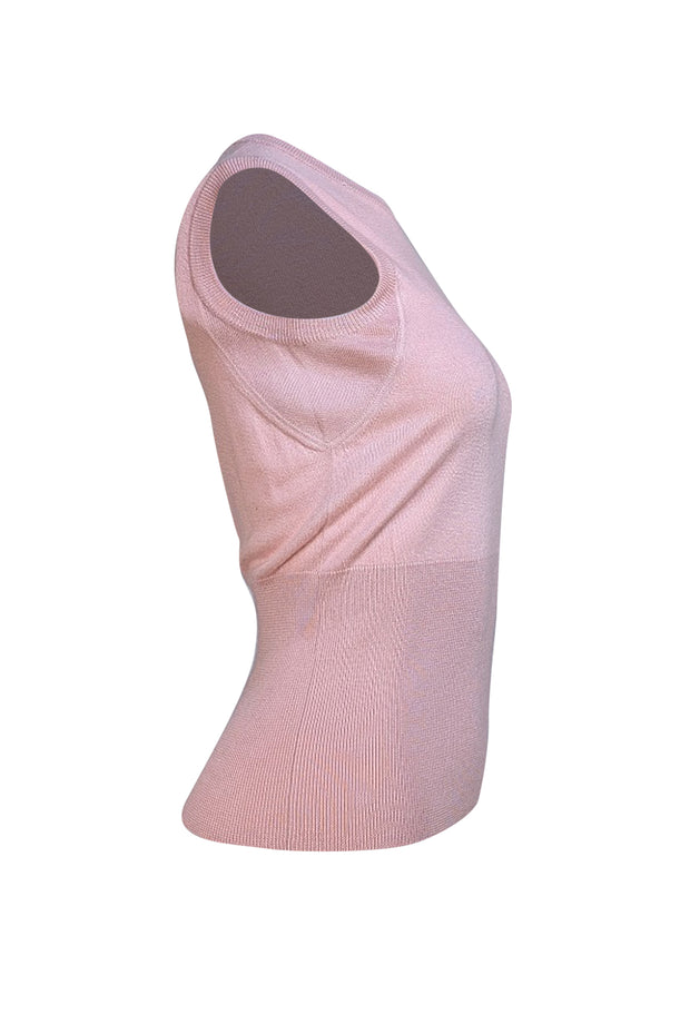 Dolce & Gabbana - Pink Cashmere Blend Sweater Vest Sz S