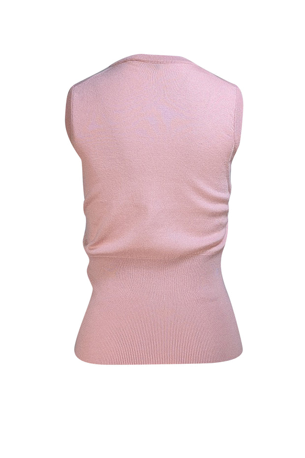 Dolce & Gabbana - Pink Cashmere Blend Sweater Vest Sz S