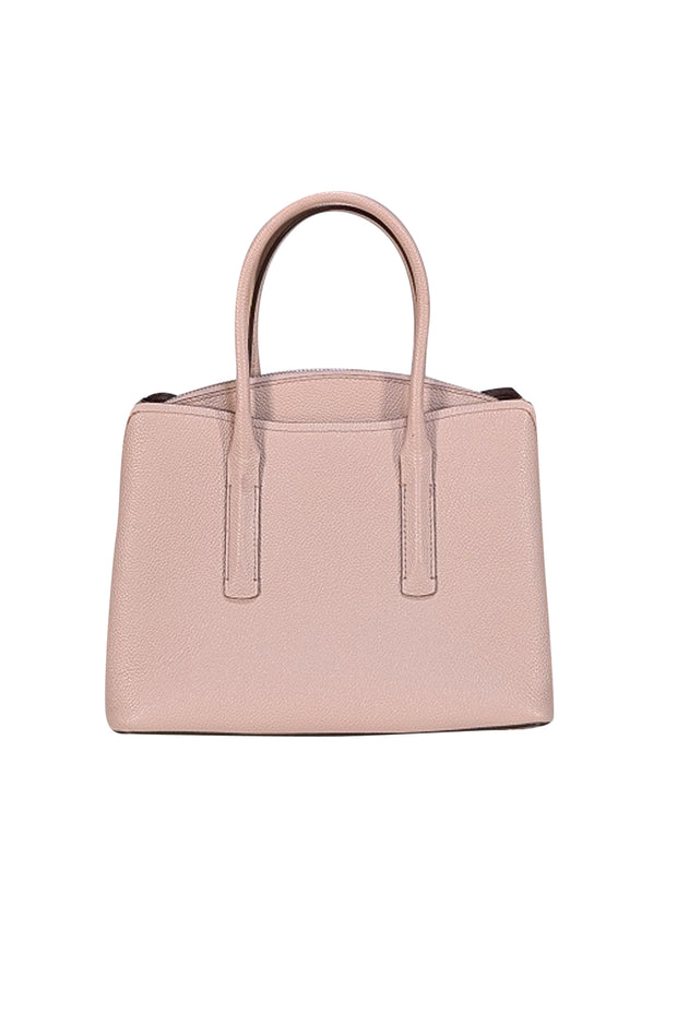 Kate Spade - Light Pink Pebbled Leather Gold Spade Trim Satchel Bag