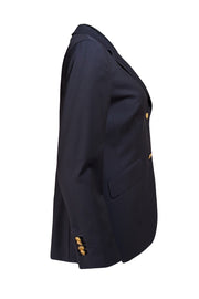 Brooks Brothers - Dark Navy Gold Button Blazer Sz 10