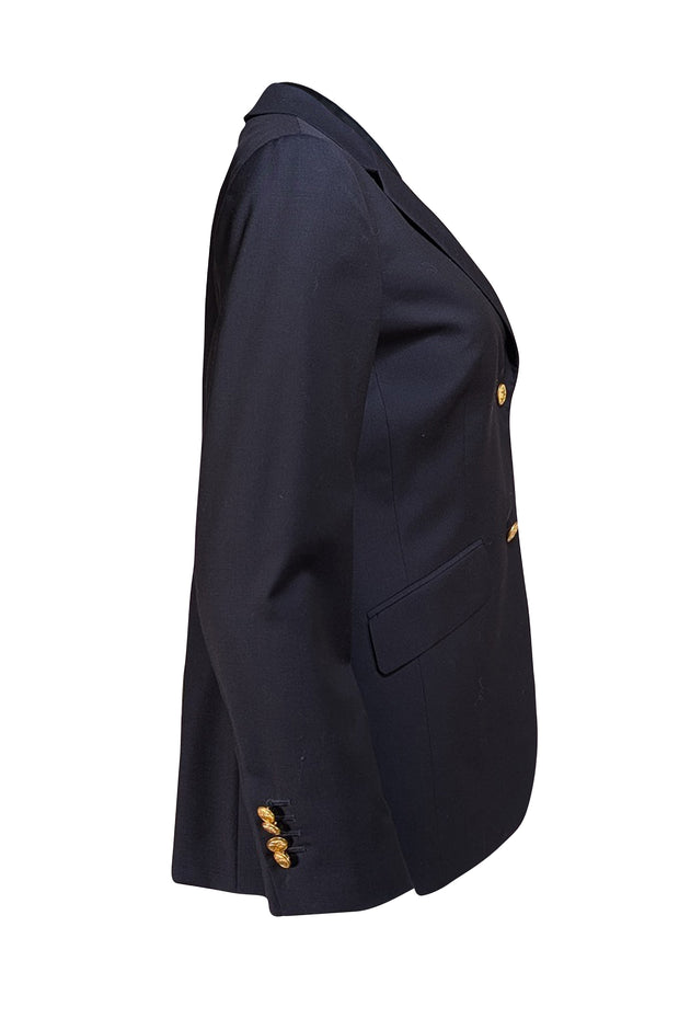 Brooks Brothers - Dark Navy Gold Button Blazer Sz 10