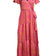 Tanya Taylor - Pink & Gold Print Faux Wrap Maxi Dress Sz 6
