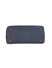 Kate Spade - Navy Blue Pebble Leather Jewel Trim Satchel Bag