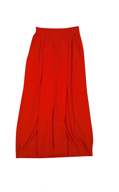 Loro Piana - Red-Orange "Gonna Tiny Argyle"Knit Skirt Sz S