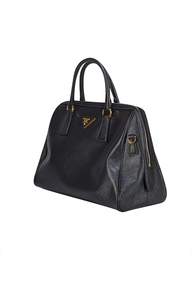Prada - Black Saffiano Leather Medium Promenade Satchel Bag
