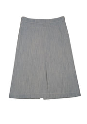 Akris Punto - Light Wash Denim A-line Midi Skirt Sz 10