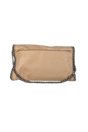 Stella McCartney - Beige Faux Suede Falabella Bag w/ Multicolor Jewel Front Detail