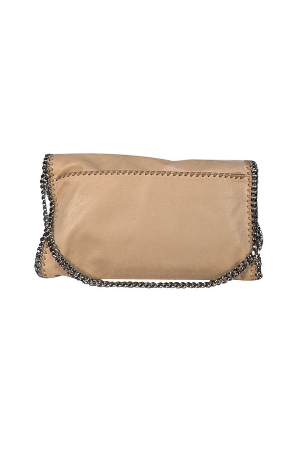 Stella McCartney - Beige Faux Suede Falabella Bag w/ Multicolor Jewel Front Detail