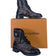 Louis Vuitton - Brown Monogram & Black Leather Citizen Flat Combat Boot Sz 11