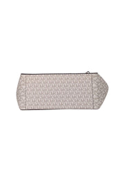 Michael Kors - White Monogram Large Shoulder Bag - Current Boutique