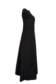 Acler - Black Sleeveless V-Neckline Midi Dress Sz 6