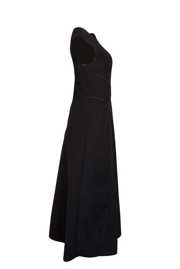 Acler - Black Sleeveless V-Neckline Midi Dress Sz 6