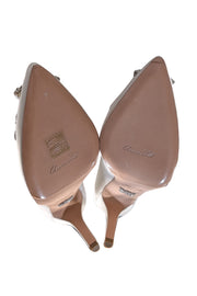 Aruna Seth - White Satin Jewel Toe Pumps Sz 8.5