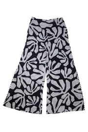 Pink Filosofy - Ivory & Black Print Hiroko Pants Sz L