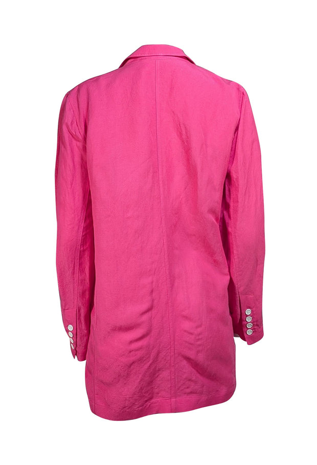 Solid & Striped - Fuchsia Linen Blend Single Button Blazer Sz S - Current Boutique