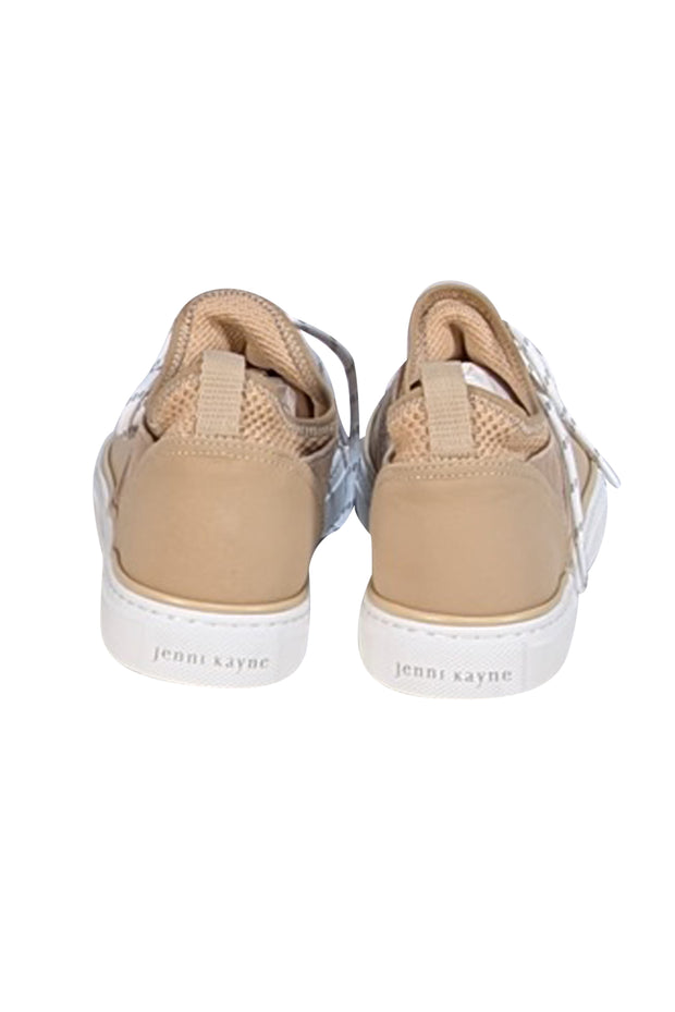 Jenni Kayne - Beige Leather & Trainer Sneakers Sz 10 - Current Boutique