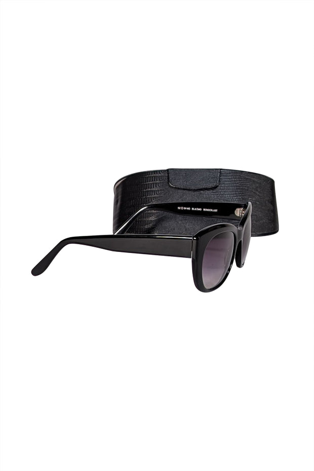 Barton Perreira - Black Rounded "Wonderlust" Sunglasses